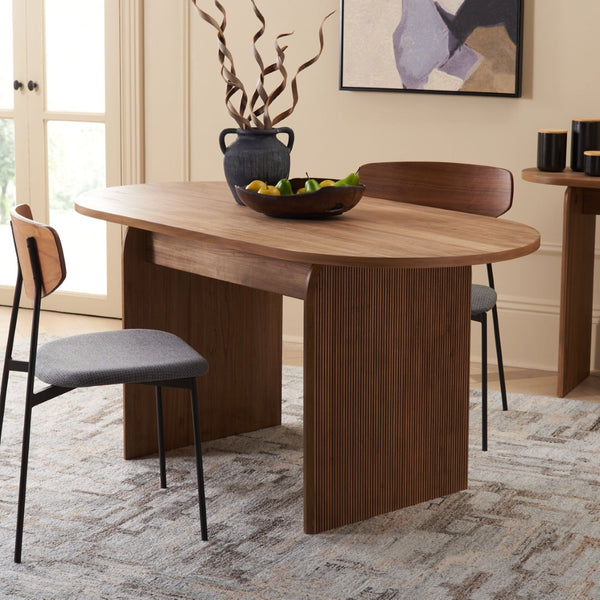 Safavieh Syura Ribbed Dining Table – Modern Sculptural Design With Soft Edges And Tactile Detail For Every Space Natural DTB2101A