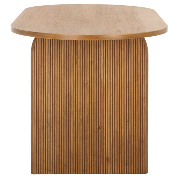 Safavieh Syura Ribbed Dining Table – Modern Sculptural Design With Soft Edges And Tactile Detail For Every Space Natural DTB2101A