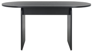 Safavieh Syura Ribbed Dining Table – Modern Sculptural Design With Soft Edges And Tactile Detail For Every Space Black DTB2101B