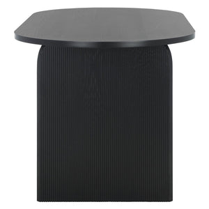 Safavieh Syura Ribbed Dining Table – Modern Sculptural Design With Soft Edges And Tactile Detail For Every Space Black DTB2101B