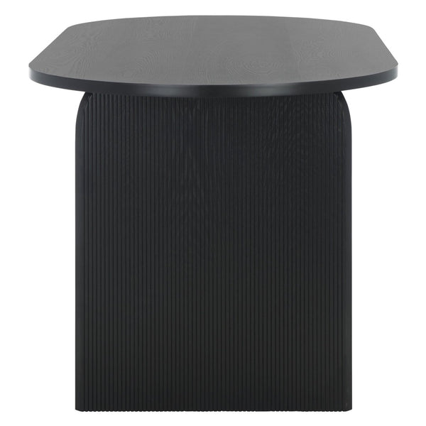 Safavieh Syura Ribbed Dining Table – Modern Sculptural Design With Soft Edges And Tactile Detail For Every Space Black DTB2101B