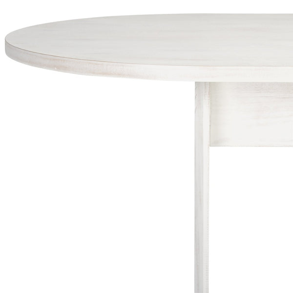 Safavieh Syura Ribbed Dining Table – Modern Sculptural Design With Soft Edges And Tactile Detail For Every Space White Wash DTB2101C