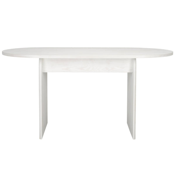 Safavieh Syura Ribbed Dining Table – Modern Sculptural Design With Soft Edges And Tactile Detail For Every Space White Wash DTB2101C