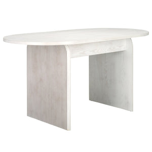 Safavieh Syura Ribbed Dining Table – Modern Sculptural Design With Soft Edges And Tactile Detail For Every Space White Wash DTB2101C