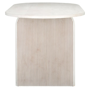 Safavieh Syura Ribbed Dining Table – Modern Sculptural Design With Soft Edges And Tactile Detail For Every Space White Wash DTB2101C