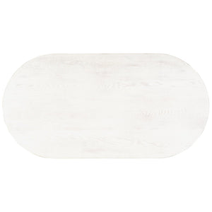 Safavieh Syura Ribbed Dining Table – Modern Sculptural Design With Soft Edges And Tactile Detail For Every Space White Wash DTB2101C