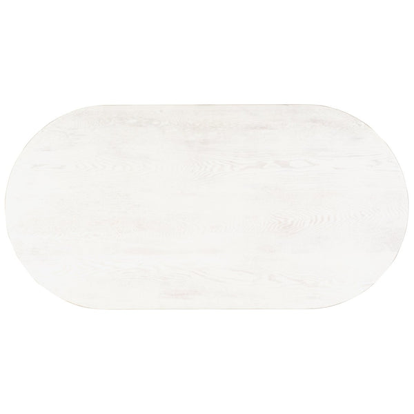 Safavieh Syura Ribbed Dining Table – Modern Sculptural Design With Soft Edges And Tactile Detail For Every Space White Wash DTB2101C