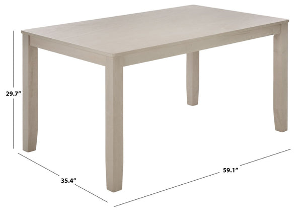 Safavieh Cereah Rectangular Dining Table Sleek Contemporary Design Seats Four Modern Room Gray DTB2700A