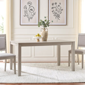 Safavieh Cereah Rectangular Dining Table Sleek Contemporary Design Seats Four Modern Room Gray DTB2700A