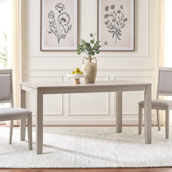 Safavieh Cereah Rectangular Dining Table Sleek Contemporary Design Seats Four Modern Room Gray DTB2700A