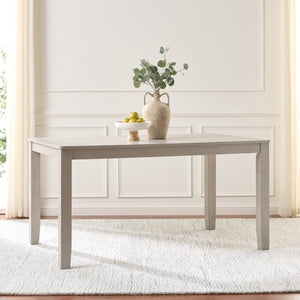 Safavieh Cereah Rectangular Dining Table Sleek Contemporary Design Seats Four Modern Room Gray DTB2700A