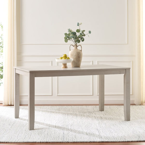 Safavieh Cereah Rectangular Dining Table Sleek Contemporary Design Seats Four Modern Room Gray DTB2700A