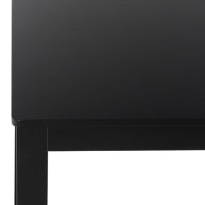 Safavieh Cereah Rectangular Dining Table Sleek Contemporary Design Seats Four Modern Room Black DTB2700B