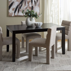 Safavieh Cereah Rectangular Dining Table Sleek Contemporary Design Seats Four Modern Room Black DTB2700B