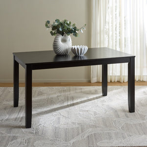 Safavieh Cereah Rectangular Dining Table Sleek Contemporary Design Seats Four Modern Room Black DTB2700B