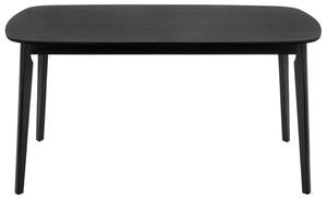Safavieh Bolinas Square Dining Table Matte Black Finish Modern Architectural Style Seats Four DTB2701A