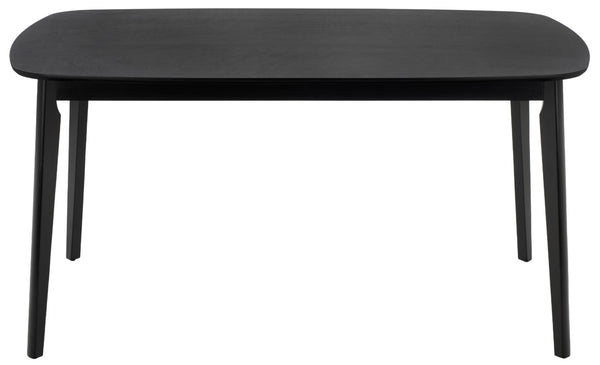 Safavieh Bolinas Square Dining Table Matte Black Finish Modern Architectural Style Seats Four DTB2701A
