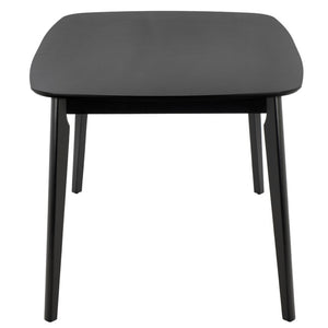 Safavieh Bolinas Square Dining Table Matte Black Finish Modern Architectural Style Seats Four DTB2701A