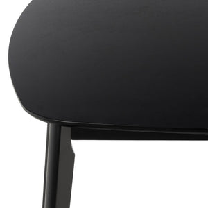 Safavieh Bolinas Square Dining Table Matte Black Finish Modern Architectural Style Seats Four DTB2701A