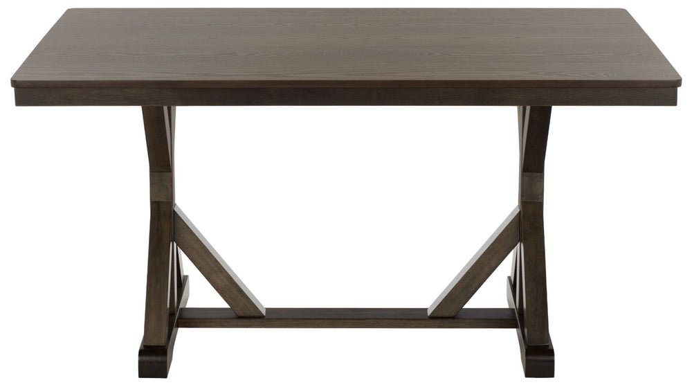 Safavieh Hildy Rectangular Dining Table Warm Ash Finish Seats Six Modern Farmhouse Style Brown DTB2702A