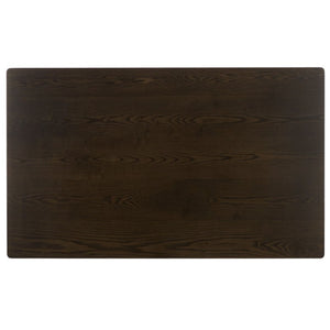 Safavieh Hildy Rectangular Dining Table Warm Ash Finish Seats Six Modern Farmhouse Style Brown DTB2702A