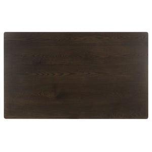 Safavieh Bartone Square Dining Table Warm Ash Finish Seats Four Classic Transitional Style Brown DTB2703A