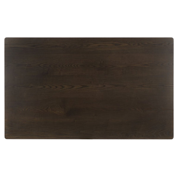 Safavieh Bartone Square Dining Table Warm Ash Finish Seats Four Classic Transitional Style Brown DTB2703A