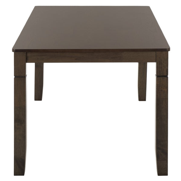 Safavieh Bartone Square Dining Table Warm Ash Finish Seats Four Classic Transitional Style Brown DTB2703A