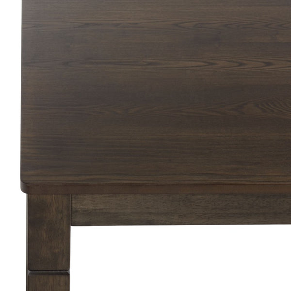 Safavieh Bartone Square Dining Table Warm Ash Finish Seats Four Classic Transitional Style Brown DTB2703A