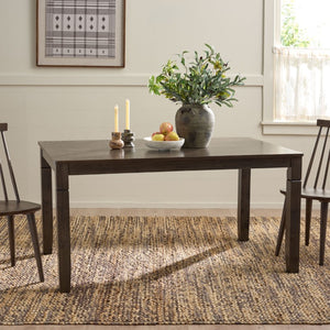 Safavieh Bartone Square Dining Table Warm Ash Finish Seats Four Classic Transitional Style Brown DTB2703A