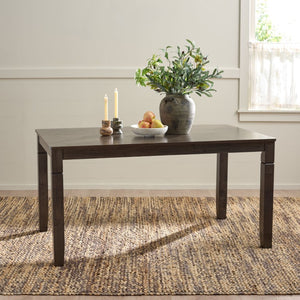 Safavieh Bartone Square Dining Table Warm Ash Finish Seats Four Classic Transitional Style Brown DTB2703A