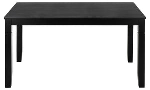 Safavieh Bartone Square Dining Table Warm Ash Finish Seats Four Classic Transitional Style Black DTB2703B