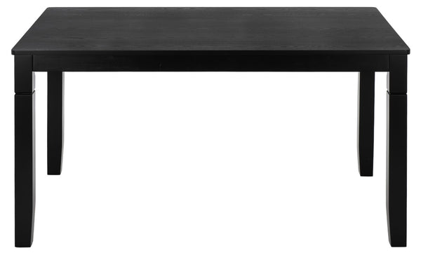 Safavieh Bartone Square Dining Table Warm Ash Finish Seats Four Classic Transitional Style Black DTB2703B