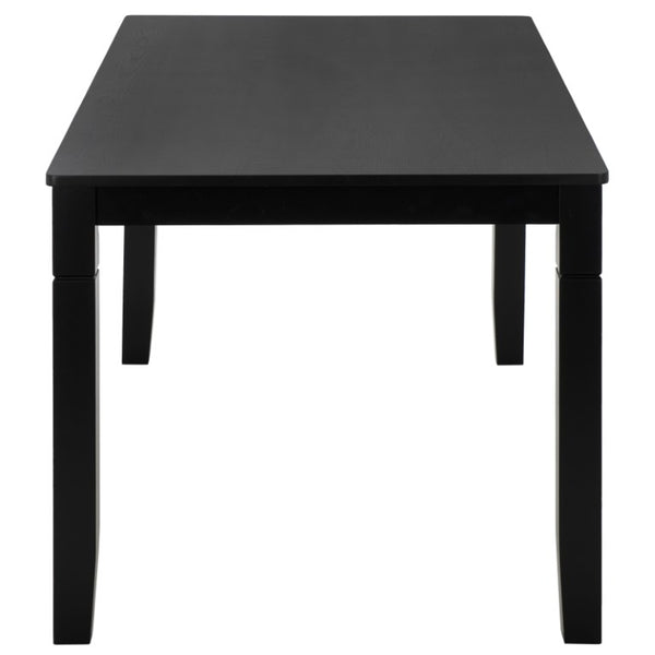 Safavieh Bartone Square Dining Table Warm Ash Finish Seats Four Classic Transitional Style Black DTB2703B