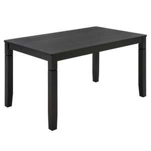 Safavieh Bartone Square Dining Table Warm Ash Finish Seats Four Classic Transitional Style Black DTB2703B