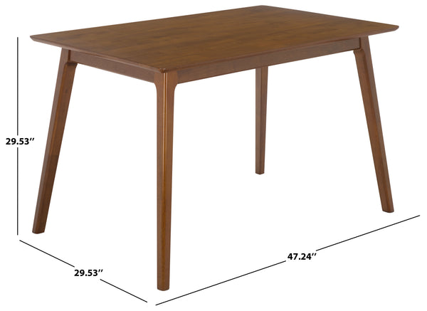 Teru Rectangular Dining Table With Solid Wood Construction, Spacious Top & Timeless Modern Appeal