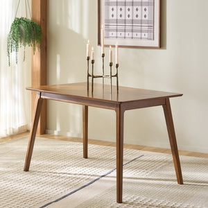 Teru Rectangular Dining Table With Solid Wood Construction, Spacious Top & Timeless Modern Appeal
