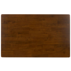 Teru Rectangular Dining Table With Solid Wood Construction, Spacious Top & Timeless Modern Appeal