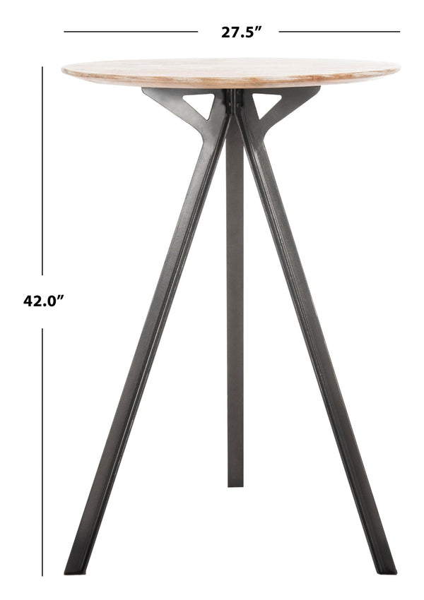Safavieh Axel Tripod Pub Table – Stylish Grey Wash Mindi Wood Centerpiece For Modern Dining & Entertaining DTB3700A