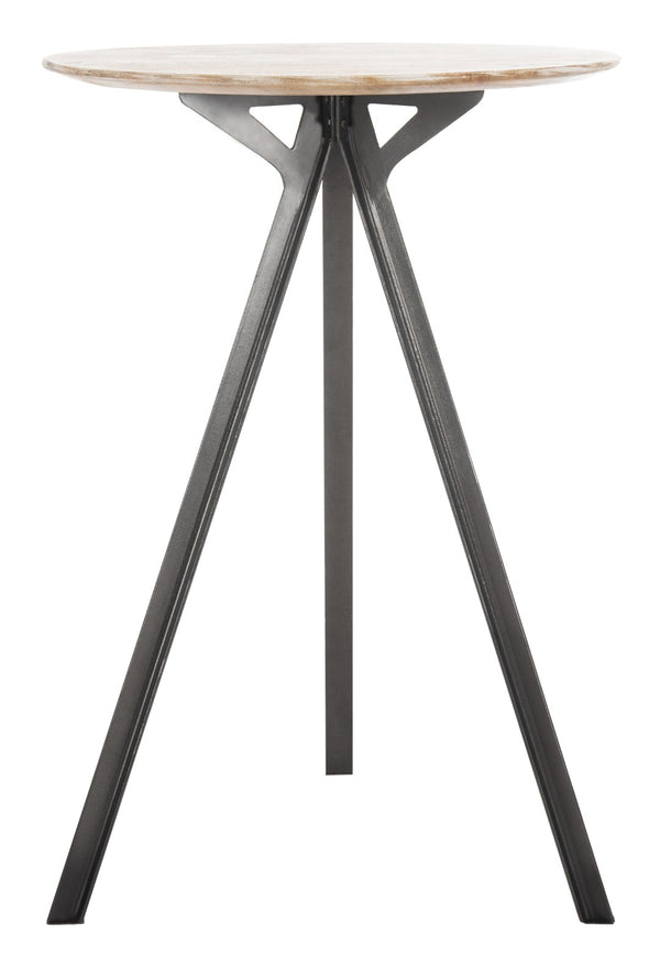 Safavieh Axel Tripod Pub Table – Stylish Grey Wash Mindi Wood Centerpiece For Modern Dining & Entertaining DTB3700A