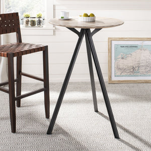 Safavieh Axel Tripod Pub Table – Stylish Grey Wash Mindi Wood Centerpiece For Modern Dining & Entertaining DTB3700A