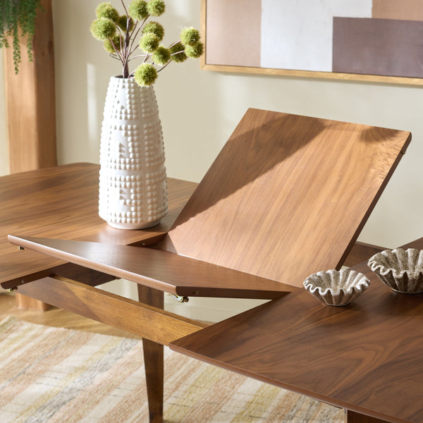 Alissa Extendable Dining Table With Smooth Mechanism — Solid Rubberwood Craftsmanship, Seats 4–8
