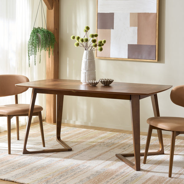 Alissa Extendable Dining Table With Smooth Mechanism — Solid Rubberwood Craftsmanship, Seats 4–8