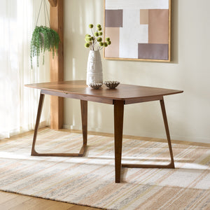 Alissa Extendable Dining Table With Smooth Mechanism — Solid Rubberwood Craftsmanship, Seats 4–8