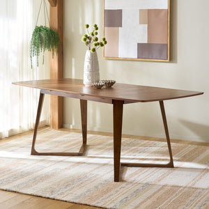 Alissa Extendable Dining Table With Smooth Mechanism — Solid Rubberwood Craftsmanship, Seats 4–8