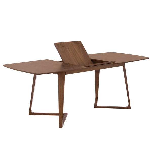 Alissa Extendable Dining Table With Smooth Mechanism — Solid Rubberwood Craftsmanship, Seats 4–8