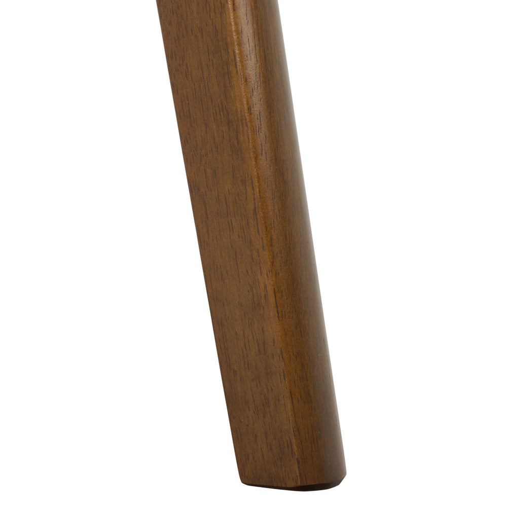 Amelin Dining Table With Warm Wood Grain Finish, Durable Mdf Top & Solid Rubberwood Base, 48"