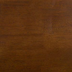 Amelin Dining Table With Warm Wood Grain Finish, Durable Mdf Top & Solid Rubberwood Base, 48"