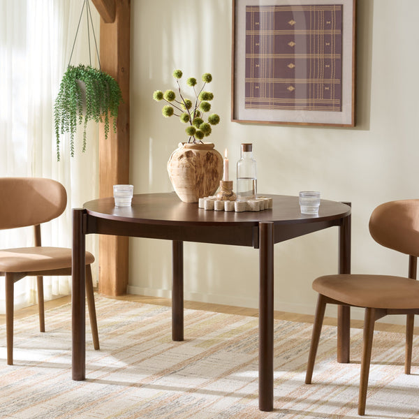 Naomina Dining Table – Square 47.2" Modern Mdf & Solid Rubberwood Centerpiece, Seats 4, Durable Finish