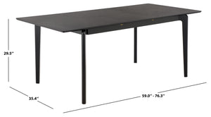Hammis Extendable Dining Table With Smooth Metal Mechanism, Durable Mdf & Rubberwood, Seats 4–6